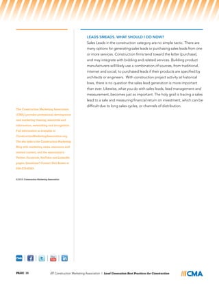 Construction Leads Guide: Lead Generation Best Practices | PDF