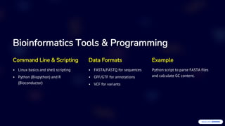 advanced bioinformatics scripting in python,... Introduction to Bioinformatics for Molecular Studies | PDF