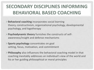 Behavioral Coaching-What is It? | PPTX