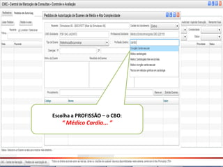 Escolha a PROFISSÃO – o CBO:
   “ Médico Cardio... ”
 