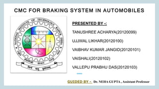 CMC for braking system in AUTOMOBILES.pptx
