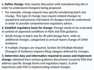 Regulatory Filings Example Chemistry manufacturing and controls Post-approval Regulatory.pptx