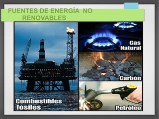FUENTES DE ENERGÍA NO
RENOVABLES
 