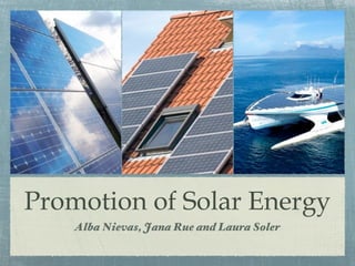 Promotion of Solar Energy ,[object Object]