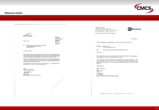 Reference Letters
12
 