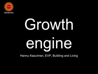 Growth
  engine
Hannu Kasurinen, EVP, Building and Living
 