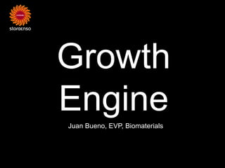 Growth
Engine
Juan Bueno, EVP, Biomaterials
 
