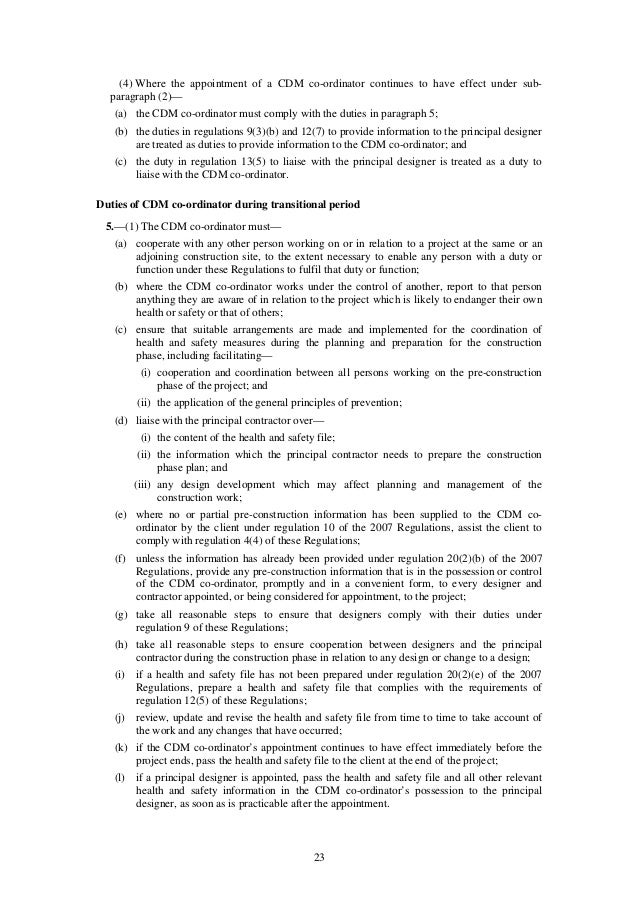 Construction Design And Management Regulations 2015 