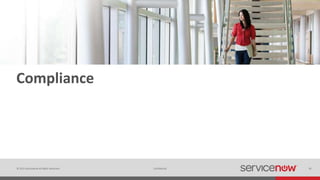 © 2015 ServiceNow All Rights Reserved 35Confidential 35
Compliance
 