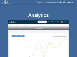 Analytics
The World’s 1st Quality Content Exchange 
 