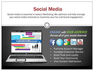 Television
Television and Cable networks represent an enormous potential in advertising if you can
properly navigate the variety of programming. At Colling Media, we maximize the value
 of your advertising campaign by identifying the niche markets that will help you thrive.
 