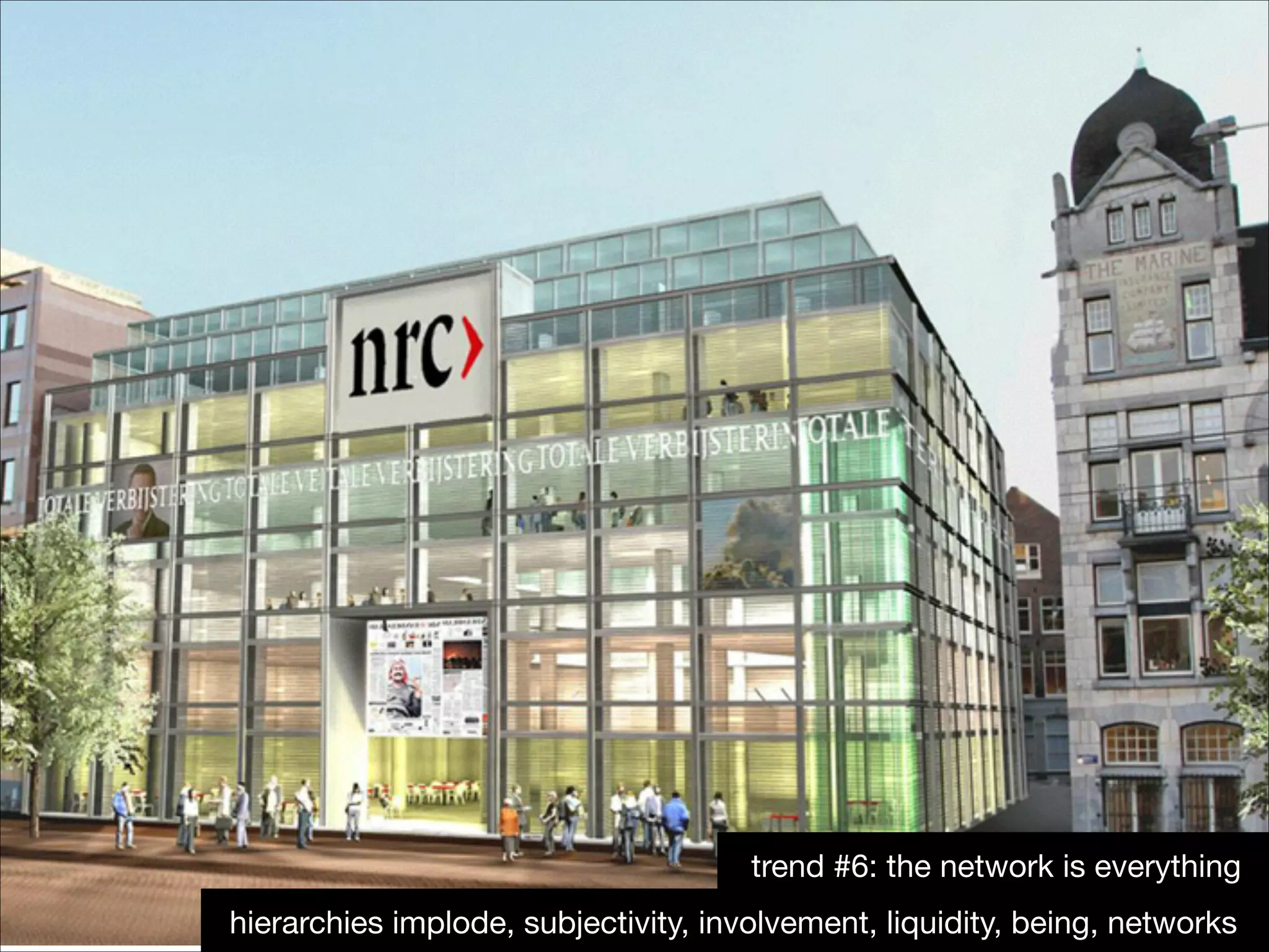 trend #6: the network is everything
hierarchies implode, subjectivity, involvement, liquidity, being, networks

 