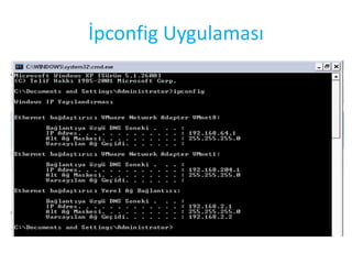 CMD (MsDos) Komutlarıİpconfig /all  uygulaması4İpconfig /all 
