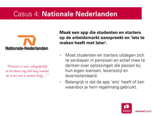 

 “Pensioen is saai, onbegrijpelijk
en het duurt nog héél lang voordat
ik er iets mee te maken krijg…”
                                     
 