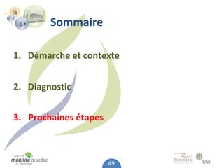 Sommaire

1.   Démarche et contexte


2.   Diagnostic


3. Prochaines étapes



                       49
 