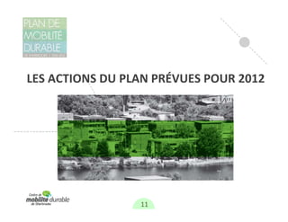 LES ACTIONS DU PLAN PRÉVUES POUR 2012 




                 11
 