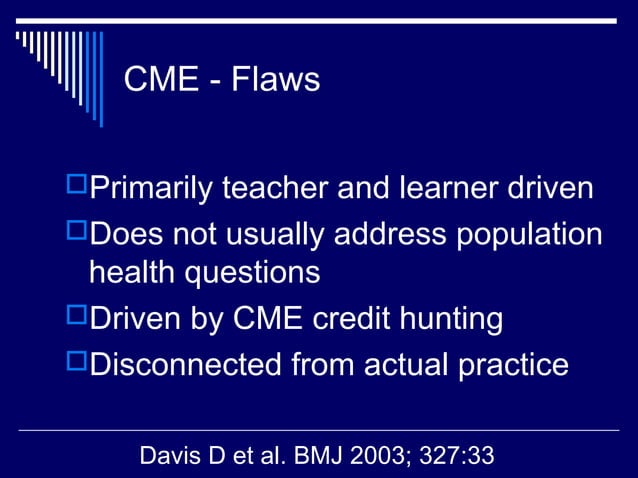 Continuing Medical Education | PPT