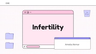 Infertility
CME
Amelia Akmar
 