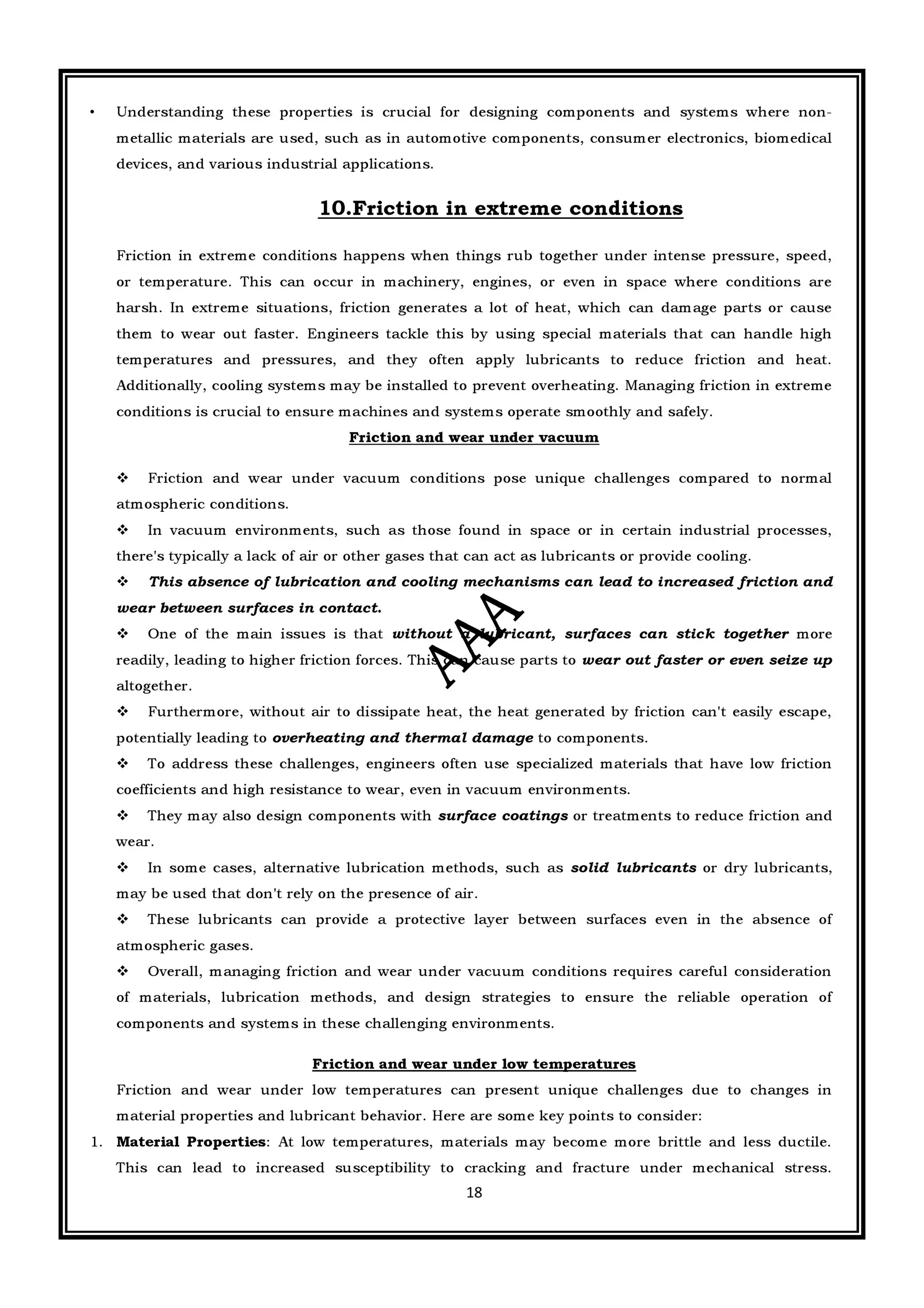 CME397 SURFACE ENGINEERING (ANNA UNIVERSITY REGULATION 2021) FULL NOTES