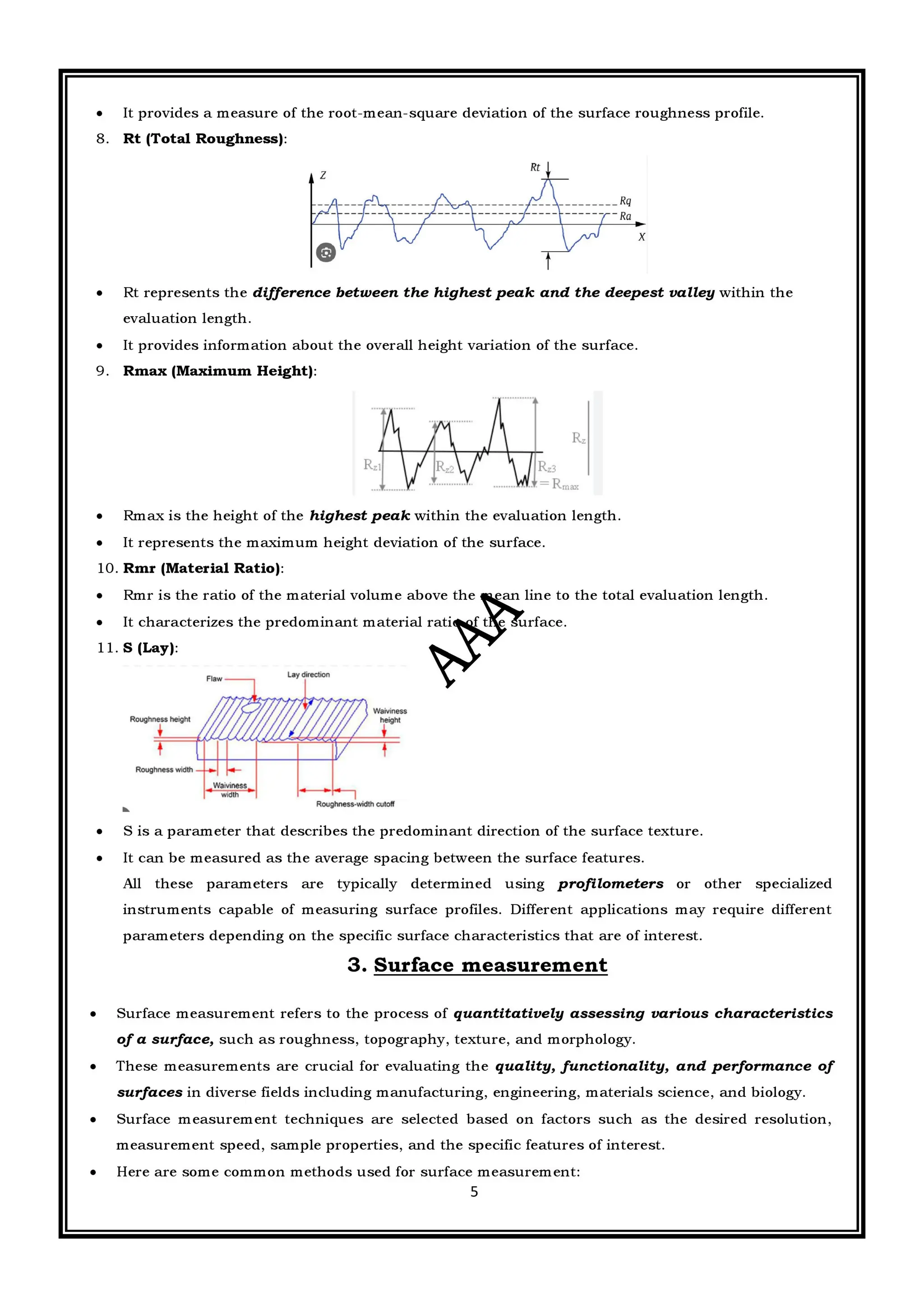 CME397 SURFACE ENGINEERING (ANNA UNIVERSITY REGULATION 2021) FULL NOTES