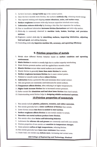 CME397 SURFACE ENGINEERING UNIT 1 FULL NOTES