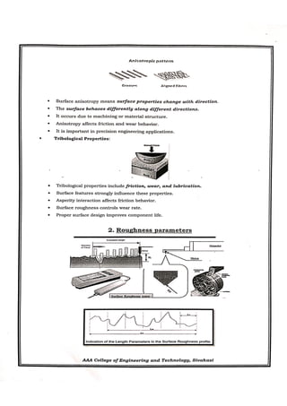 CME397 SURFACE ENGINEERING UNIT 1 FULL NOTES