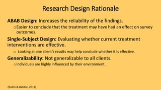 Substance Abuse Treatment - Single Subject Design | PPTX