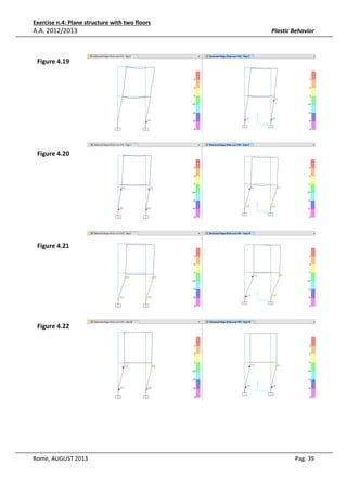 Exercise n.4: Plane structure with two floors

A.A. 2012/2013

Plastic Behavior

Figure 4.19

Figure 4.20

Figure 4.21

Figure 4.22

Rome, AUGUST 2013

Pag. 39

 