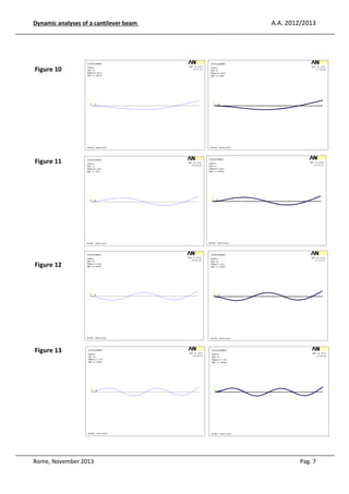 Dynamic analyses of a cantilever be
eam

A.A. 2012/2013

Figure 10

Figure 11

Figure 12

Figure 13

Rome, November 2013

Pag. 7

 
