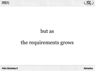 but as

the requirements grows
 