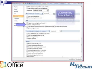 Automatically
Save A Backup
 