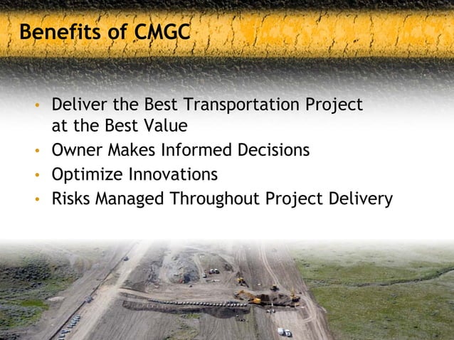 CMGC Contracting at UDOT | PPT