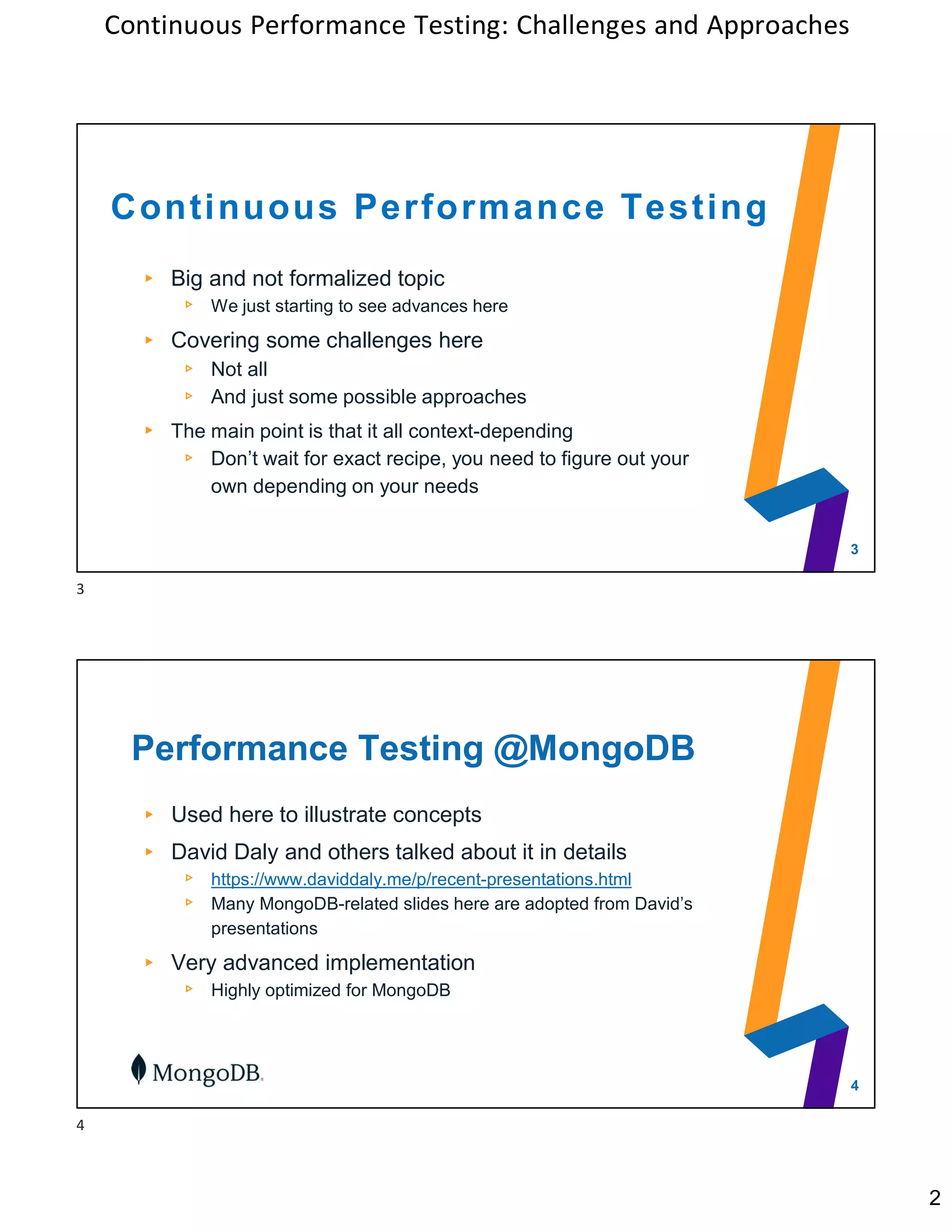 Continuous Performance Testing: Challenges and Approaches | PDF
