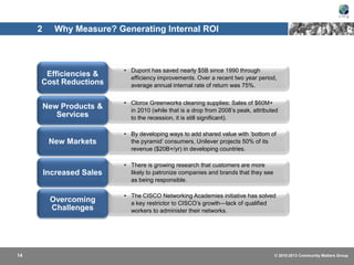 CMG Measurement and CSR selected slides for SXSW Eco May 2013