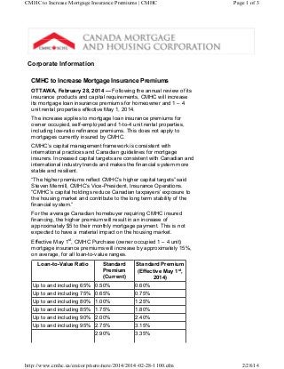CMHC to Increase Mortgage Insurance Premiums | CMHC

Page 1 of 3

Corporate Information
CMHC to Increase Mortgage Insuranc...