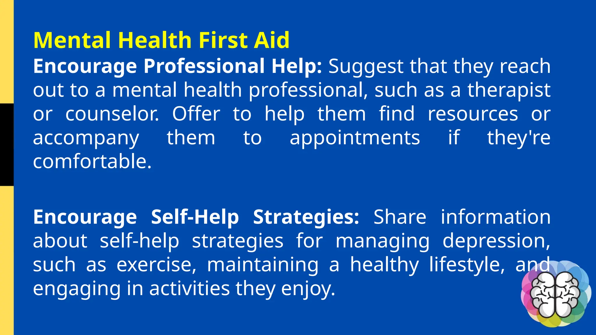 mental health first aid powerpoint presentation | PPTX