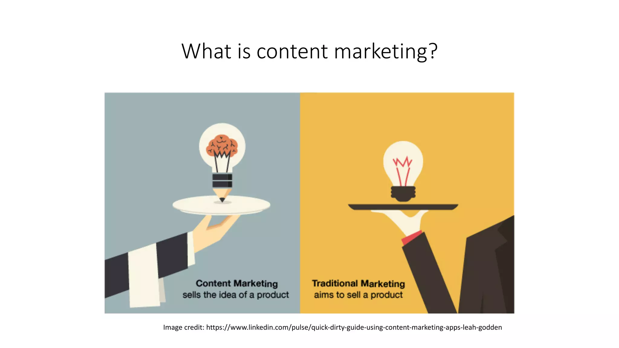 What is content marketing?
Image credit: https://www.linkedin.com/pulse/quick-dirty-guide-using-content-marketing-apps-leah-godden