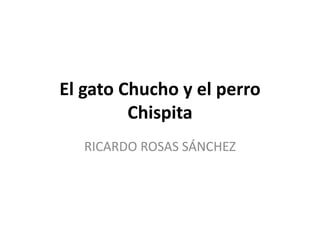 El gato Chucho y el perro
Chispita
RICARDO ROSAS SÁNCHEZ
 