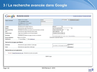 3 / La recherche avancée dans Google 