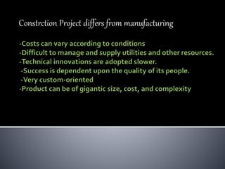 Construction Management Introduction ppt | PPTX