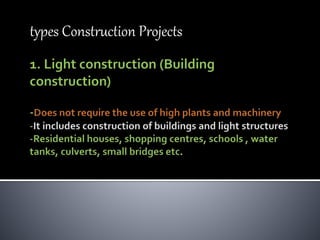 types Construction Projects
 