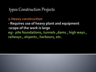 types Construction Projects
 