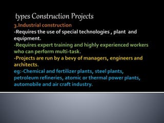 types Construction Projects
 