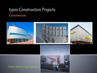 types Construction Projects
Manufacturing centres
 