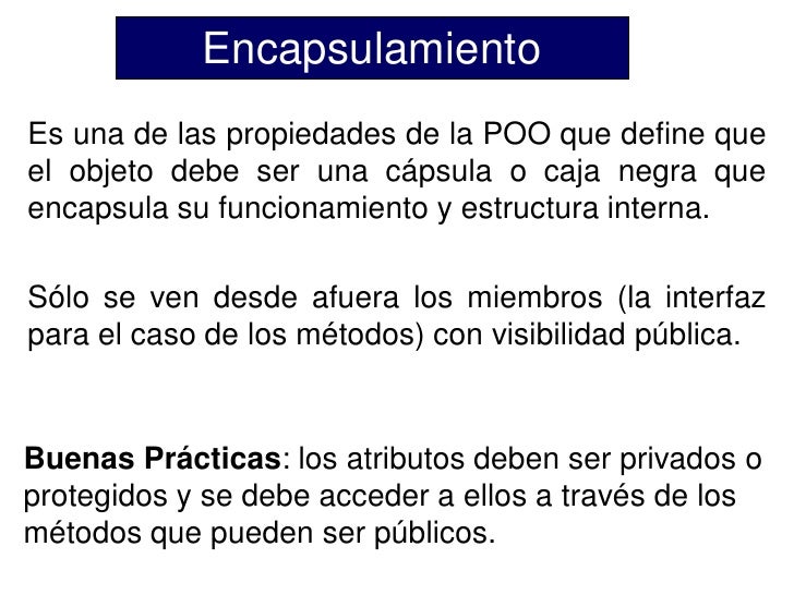 Programación Orientada a Objetos