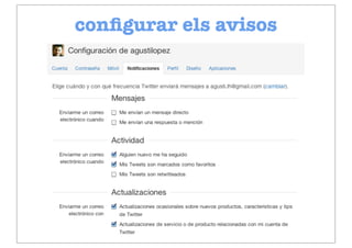 conﬁgurar els avisos
 