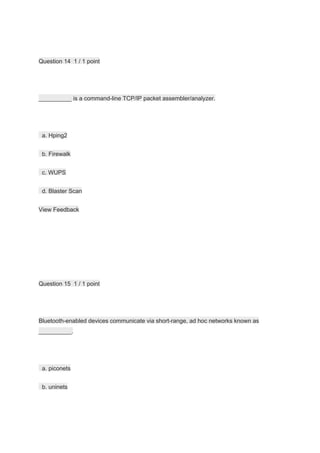 CMIT 321 FINAL EXAM | PDF