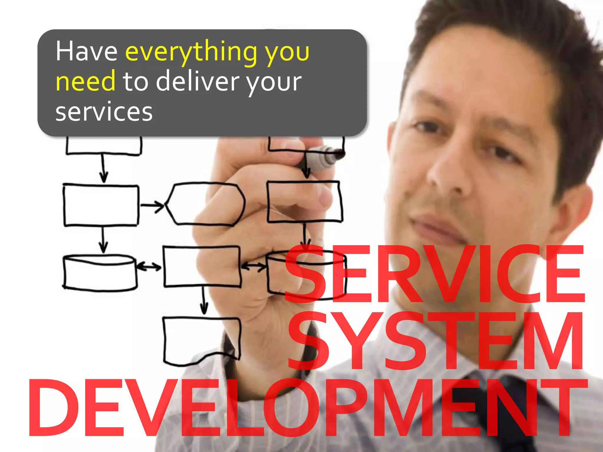 Have everything you
need to deliver your
services
 