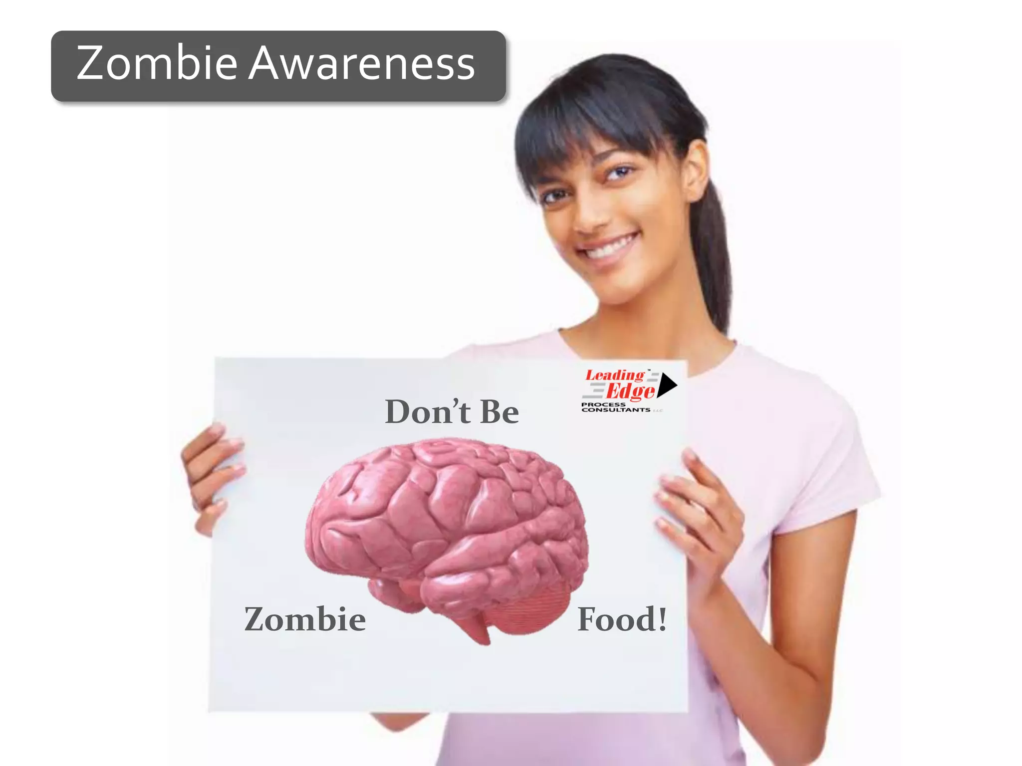 Zombie Awareness




               Don’t Be




      Zombie              Food!
 