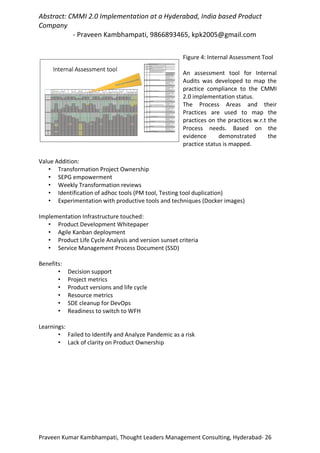 Cmmi 2.0 deployment case study | PDF